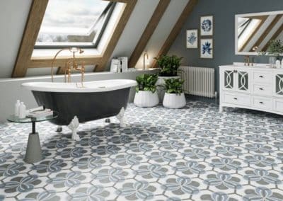 carreaux hexagonaux sol